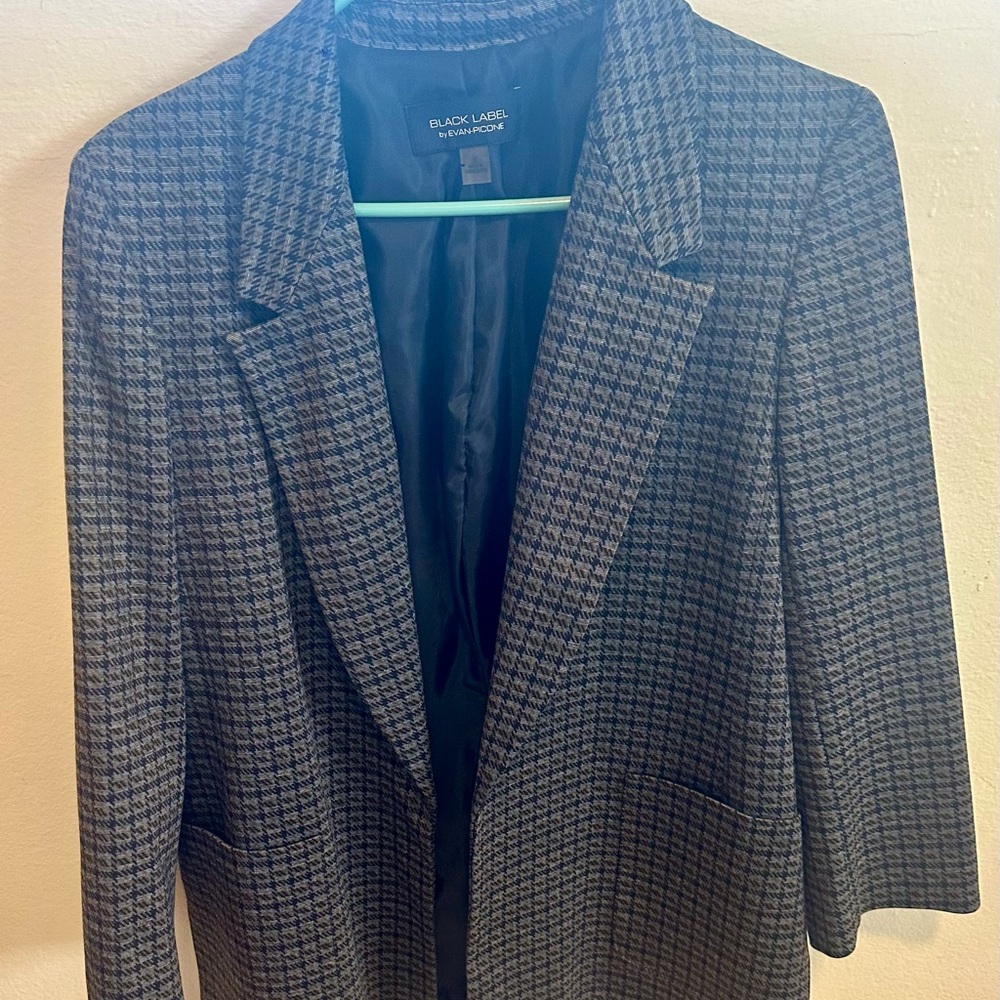 Black Label Checkered Jacket in Black and Gray
